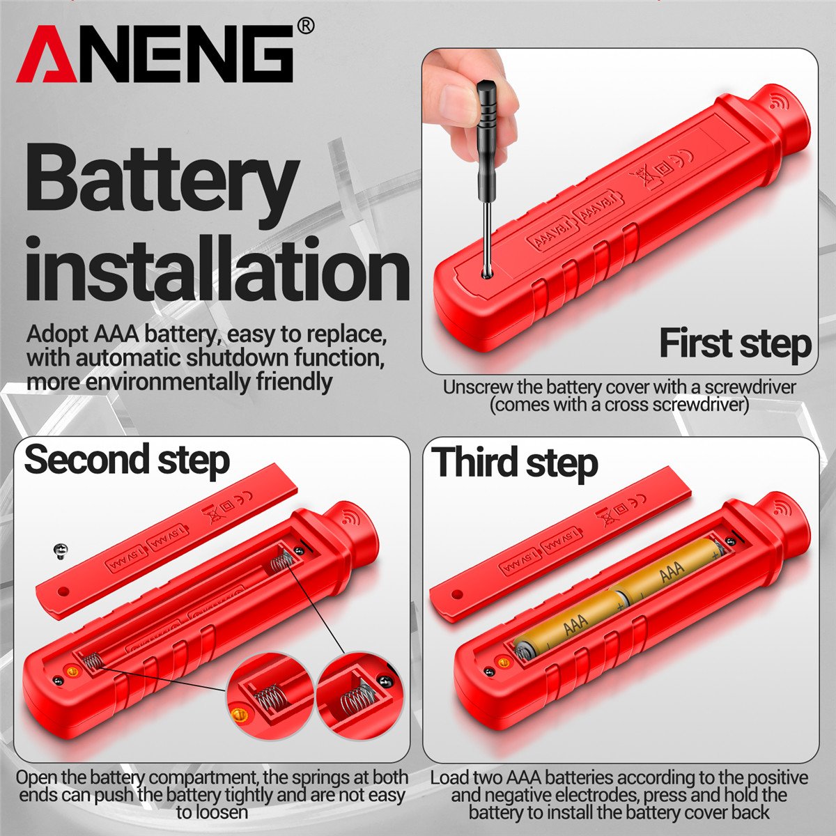 ANENG GN902 Electromagnetic Radiation Detector Portable LCD X Ray Testing Radioactivity Meter Temperature Tester Dosimeter Tools
