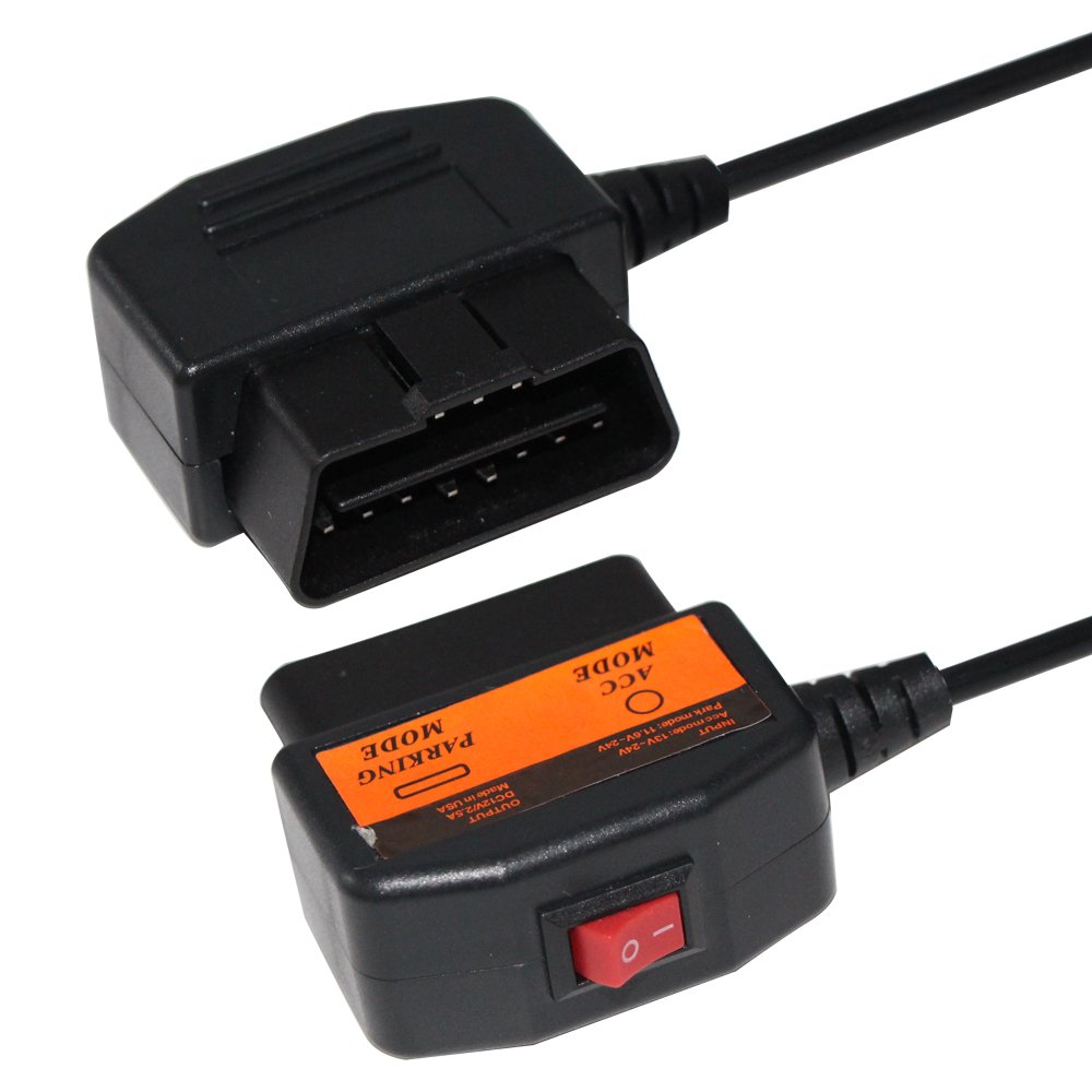 Car 12V/24V to 5V2A charging cable for vehicle driving recorder Low voltage protection 11.6V obd cable