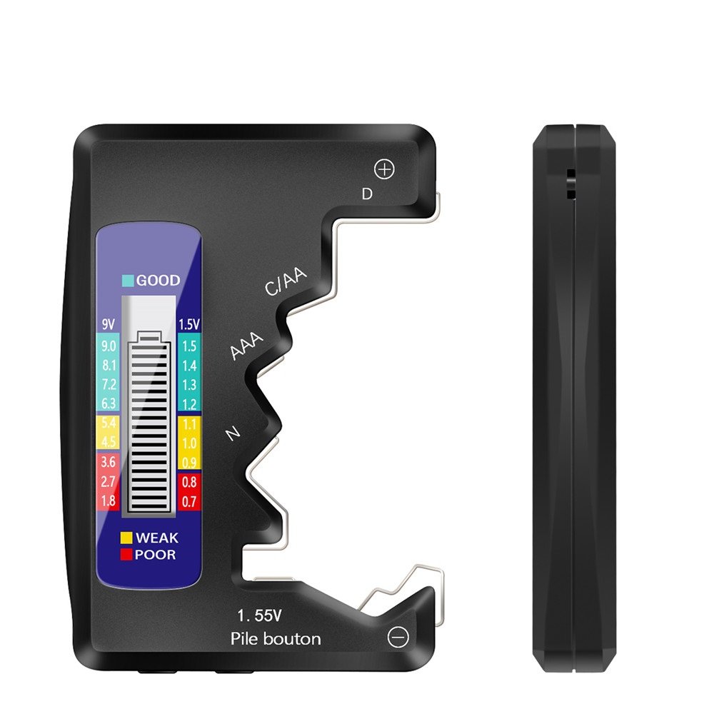 Digital Battery Tester with LCD Display Capacitance Diagnostic Detector for 9V Button Cell Battery OEM Customizable