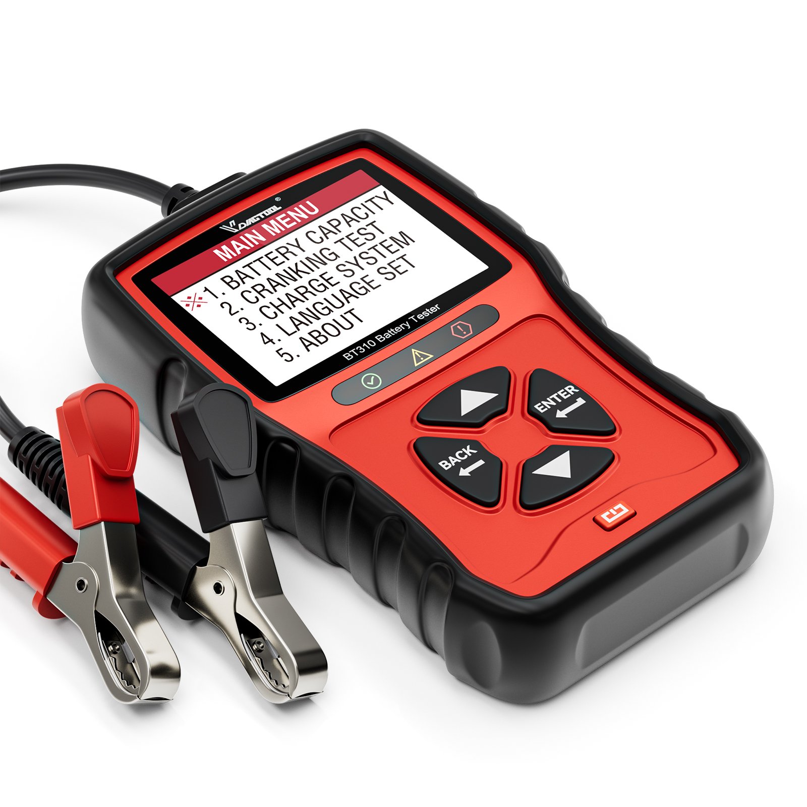 VDIAGTOOL BT310 Battery Tester 12V 24V 100-2000cca Multi Functions Battery Analyzer Cars Battery Capacity Cranking Test BT310