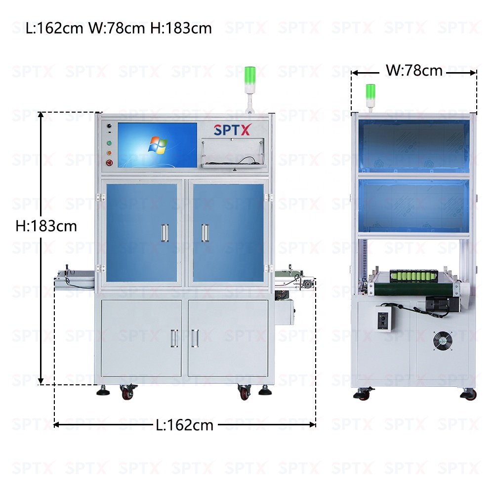 Battery Pack CCD Tester Visual Inspection Testing Machine Cylindrical Battery with Conveyor belt