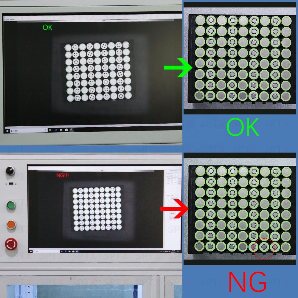 Battery Pack CCD Tester Visual Inspection Testing Machine Cylindrical Battery with Conveyor belt