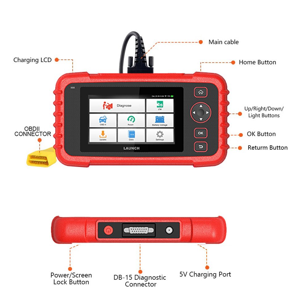Newest Launch Obd2 Crp123x Crp123e 123x Obd2 Premium Diagnostic Scanner Tool