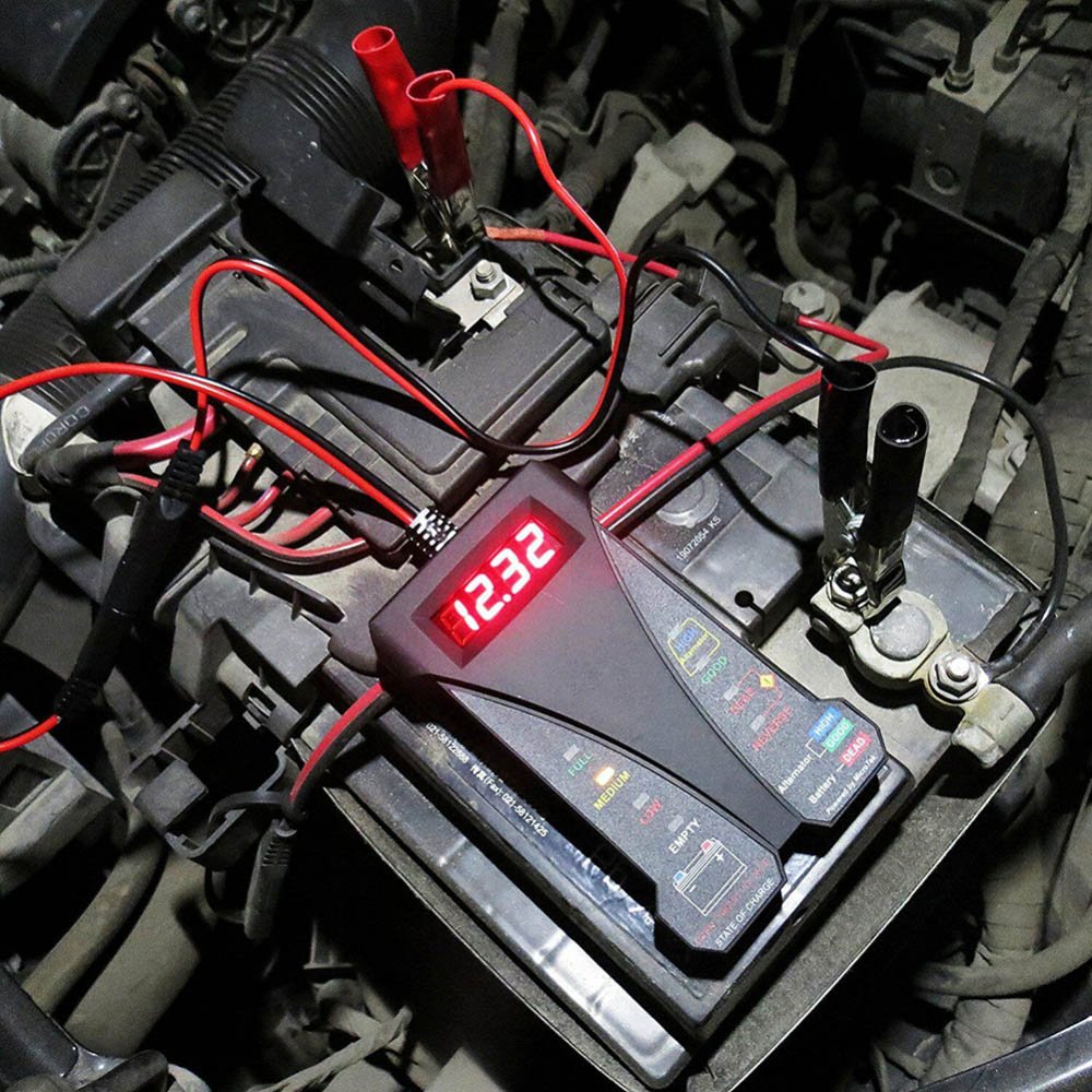 12V LCD Display Digital Battery Tester Charging System Analyzer