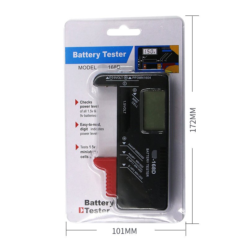 BT-168 /BT-168D Battery Tester Pointer/Digital Display Battery Volt Checker Battery Analyzer for AA AAA C D 9V 1.5V Button Cell