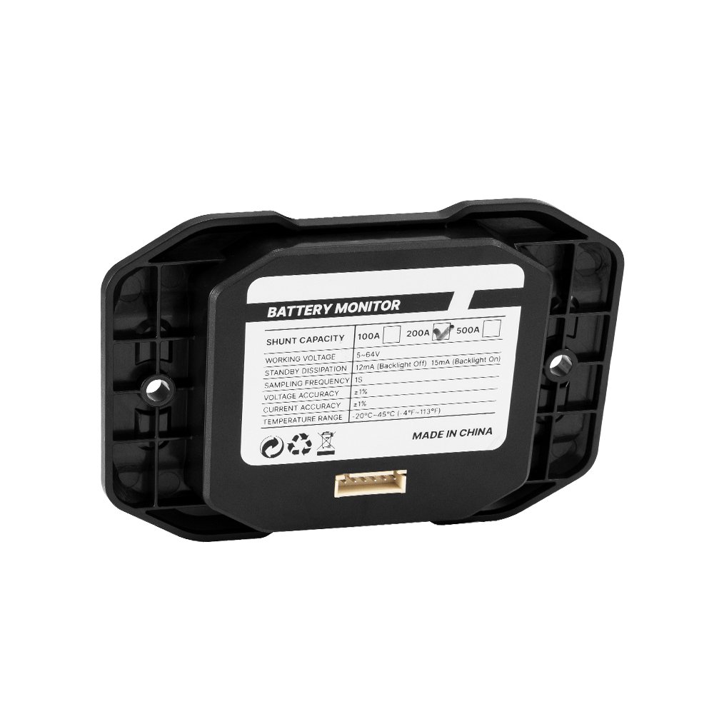 12V 100A Battery Monitor Battery Tester Voltage Current Meter Battery Capacity Indicator Coulomb Meter