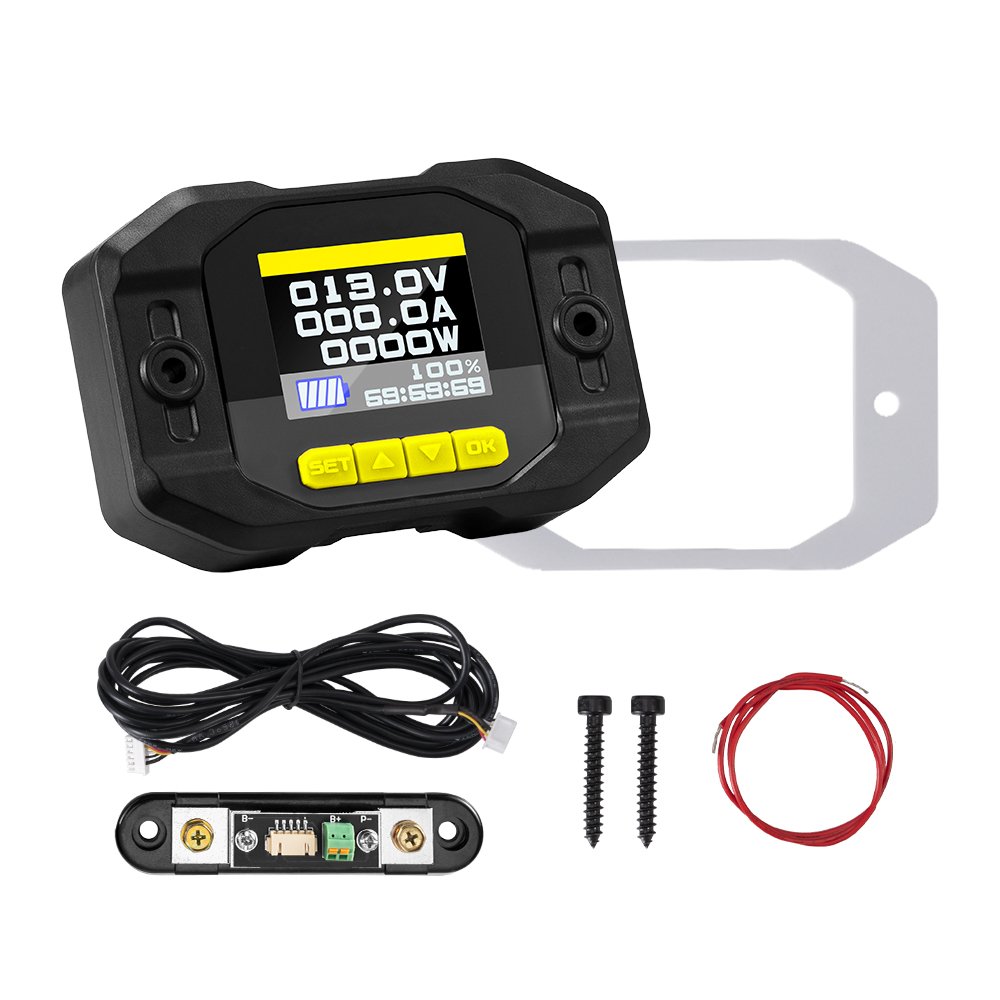 12V 100A Battery Monitor Battery Tester Voltage Current Meter Battery Capacity Indicator Coulomb Meter