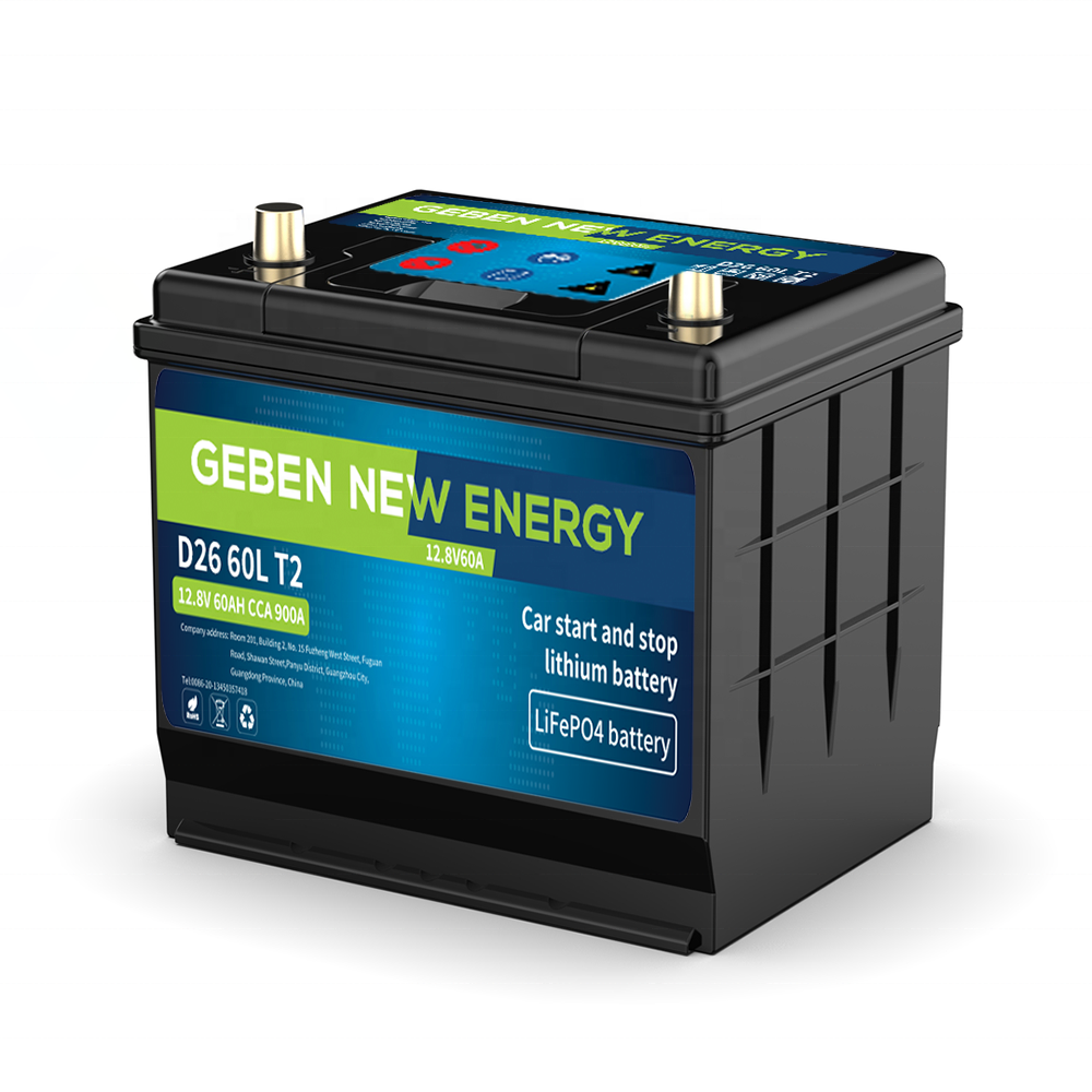 GEBEN 12v 60ah Car Start And Stop Battery Car lithium ion battery for motorhomes racing cars snowmobiles