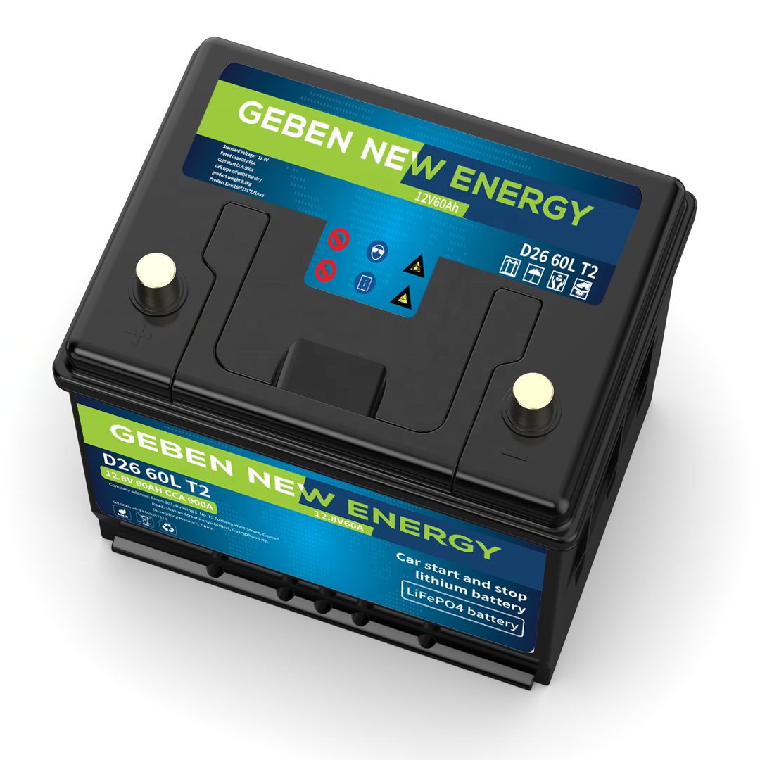 GEBEN 12v 60ah Car Start And Stop Battery Car lithium ion battery for motorhomes racing cars snowmobiles
