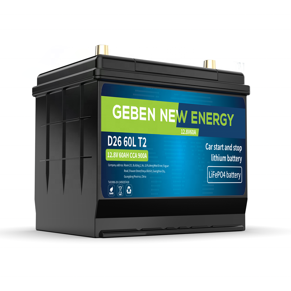 GEBEN 12v 60ah Car Start And Stop Battery Car lithium ion battery for motorhomes racing cars snowmobiles