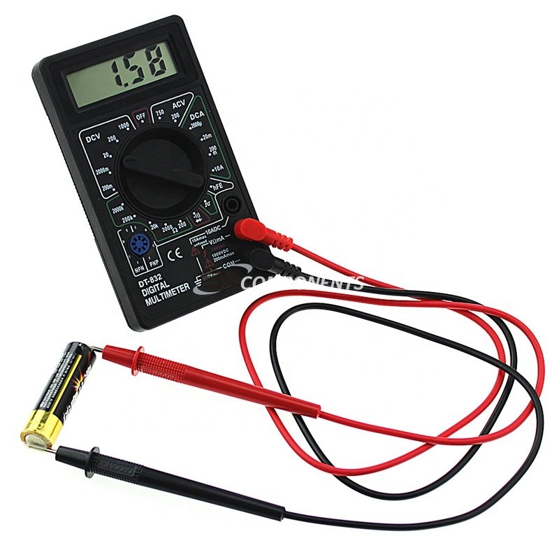 Professional DT832 Digital Multimeter LCD DC AC Voltmeter Ammeter Ohm Tester ac voltage meter