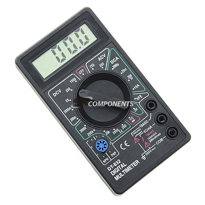 Professional DT832 Digital Multimeter LCD DC AC Voltmeter Ammeter Ohm Tester ac voltage meter