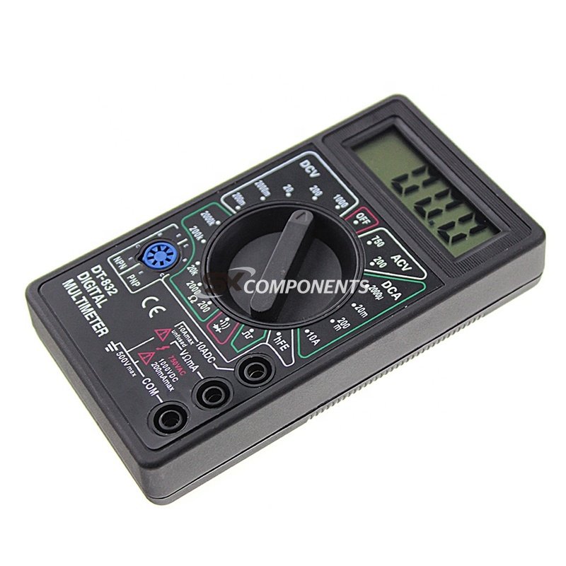 Professional DT832 Digital Multimeter LCD DC AC Voltmeter Ammeter Ohm Tester ac voltage meter