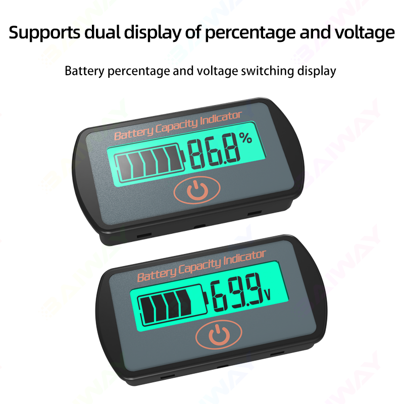 12V 24V 36V 48V Digital Acid Lead Level Lithium Battery Monitor Capacity Indicator Tester Meter BW-LY7S