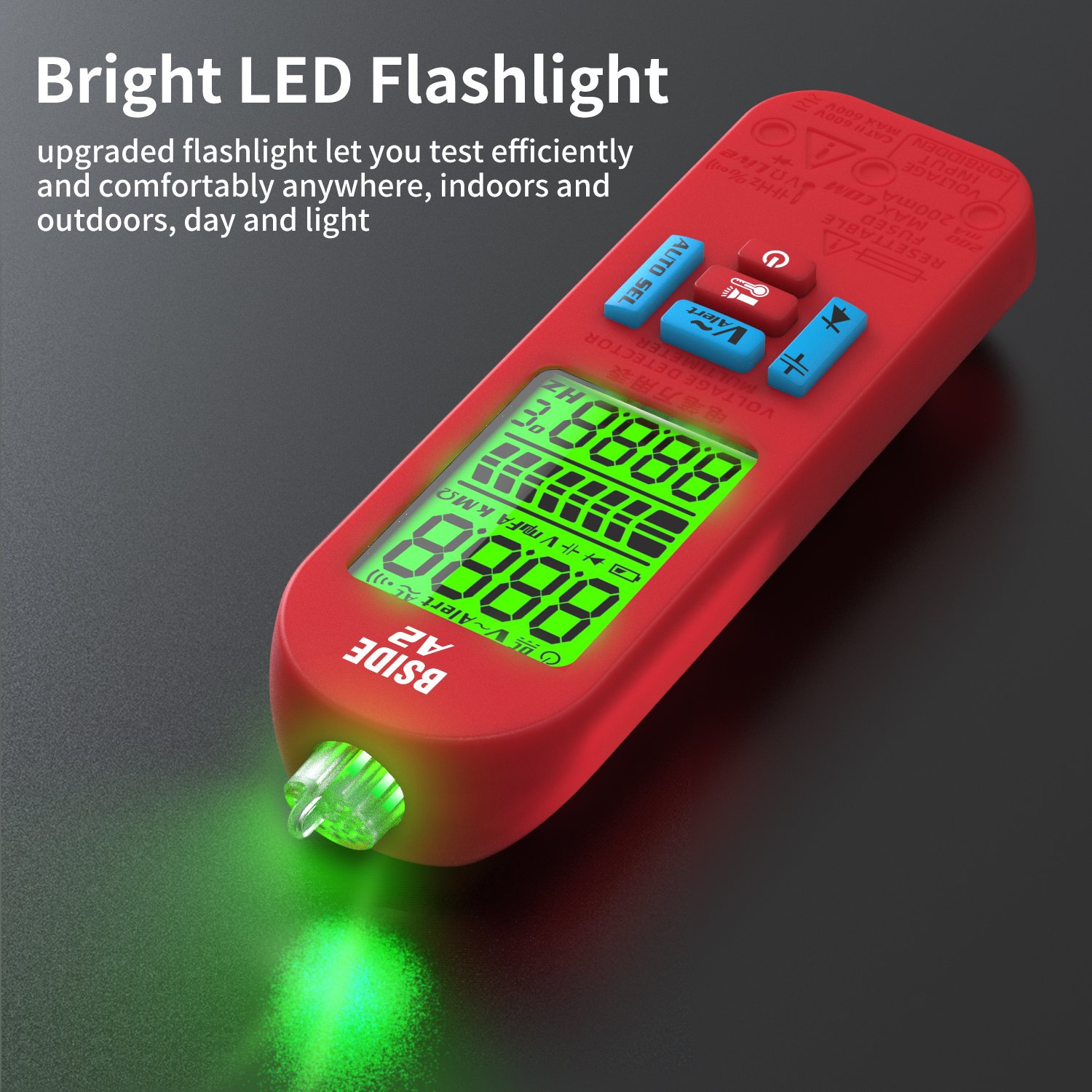 A2 USB Charge Multimeter Digital Auto Range AC DC Current Voltage Tester True RMS Capacitance Temp Ohm Diode for BSIDE A2