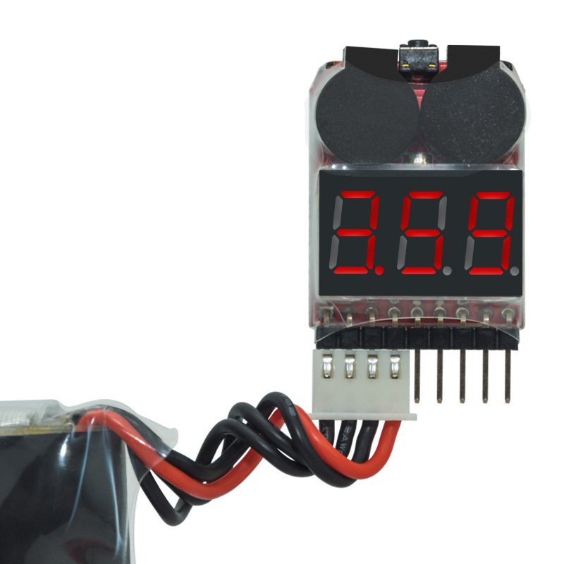Lipo Checker Low Voltage Tester Volt Meter Monitor Battery Buzzer Alarm 1-8S For RC Lipo Battery Remote Control Toys