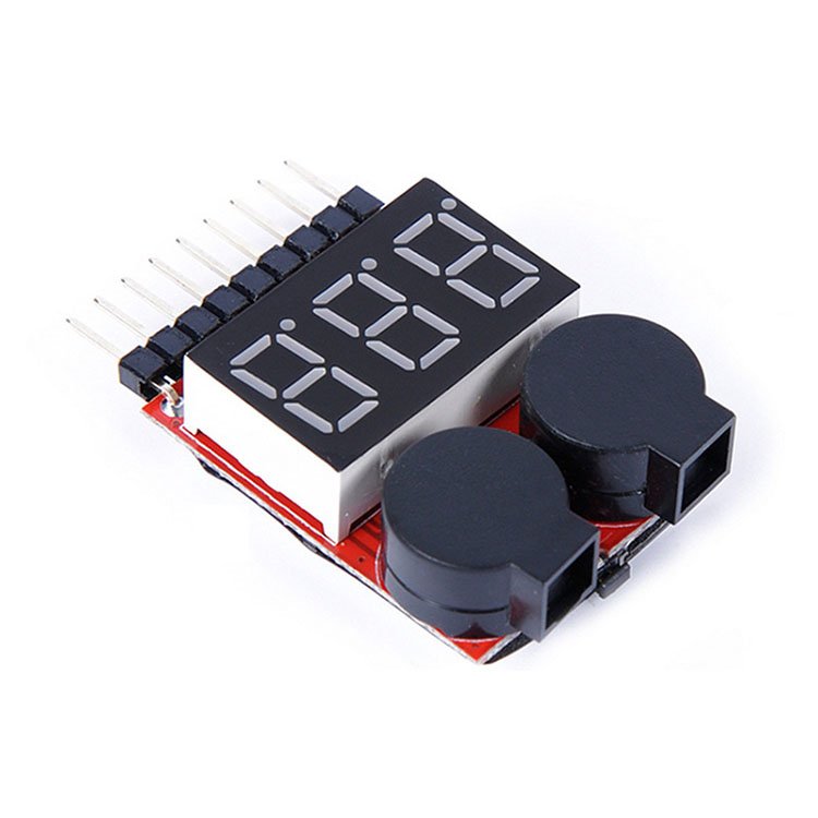 Lipo Checker Low Voltage Tester Volt Meter Monitor Battery Buzzer Alarm 1-8S For RC Lipo Battery Remote Control Toys