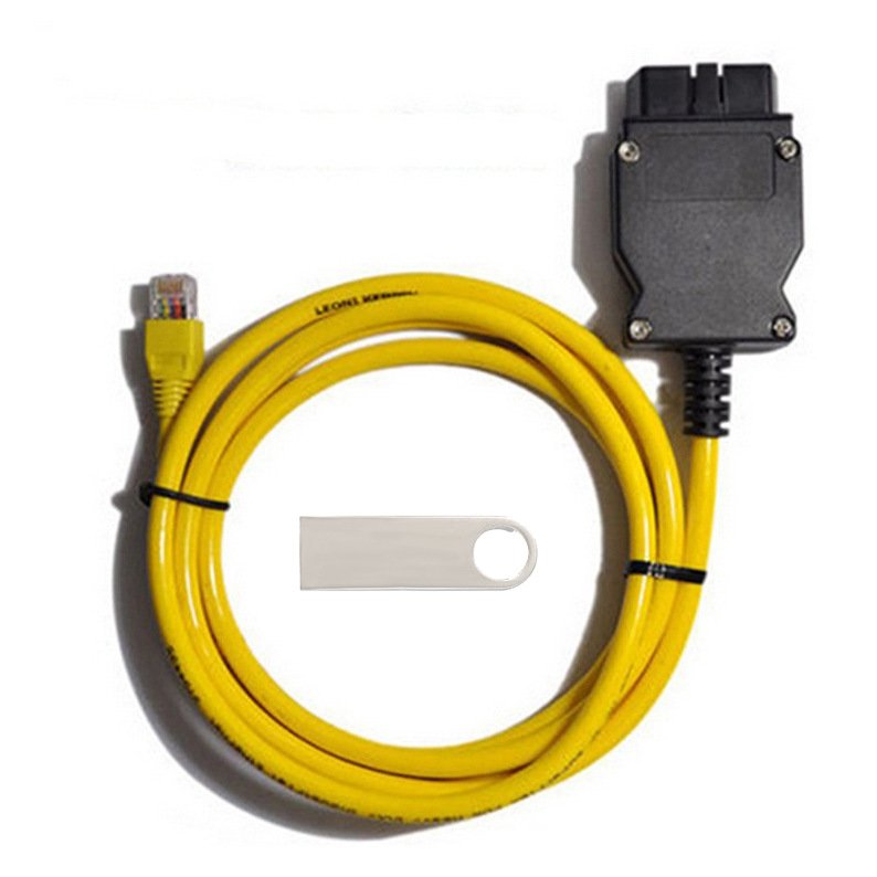 For BMW Enet Ethernet ESYS iCOM Coding OBD2 16Pin Connector Adapter Car Diagnostic OBDII Cable with Battery Tester Feature