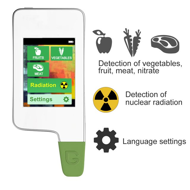 Greentest 2 High Quality Electronic Food Safety Tester for Nitrate Residues in Vegetables Fruits Meat Battery Usage Measurement