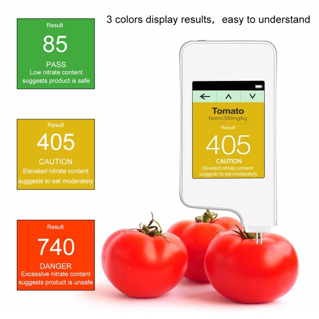 Greentest 2 High Quality Electronic Food Safety Tester for Nitrate Residues in Vegetables Fruits Meat Battery Usage Measurement