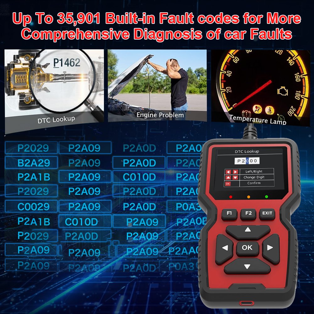 OBD-II Scan Tool Fault Code Reader Automotive Diagnostic Tester Car Diagnostic Tools engine Code Reader Car OBD2 Scanner