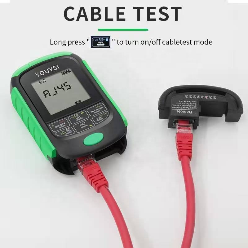4 in 1 Optical Power Meter Visual Fault Locator Network Cable Test Optical Fiber Tester LED Light Rechargeable battery YYS-OP60N