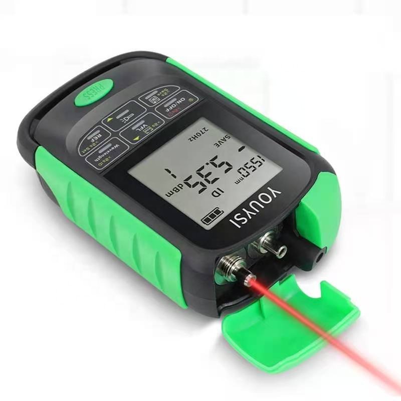 4 in 1 Optical Power Meter Visual Fault Locator Network Cable Test Optical Fiber Tester LED Light Rechargeable battery YYS-OP60N