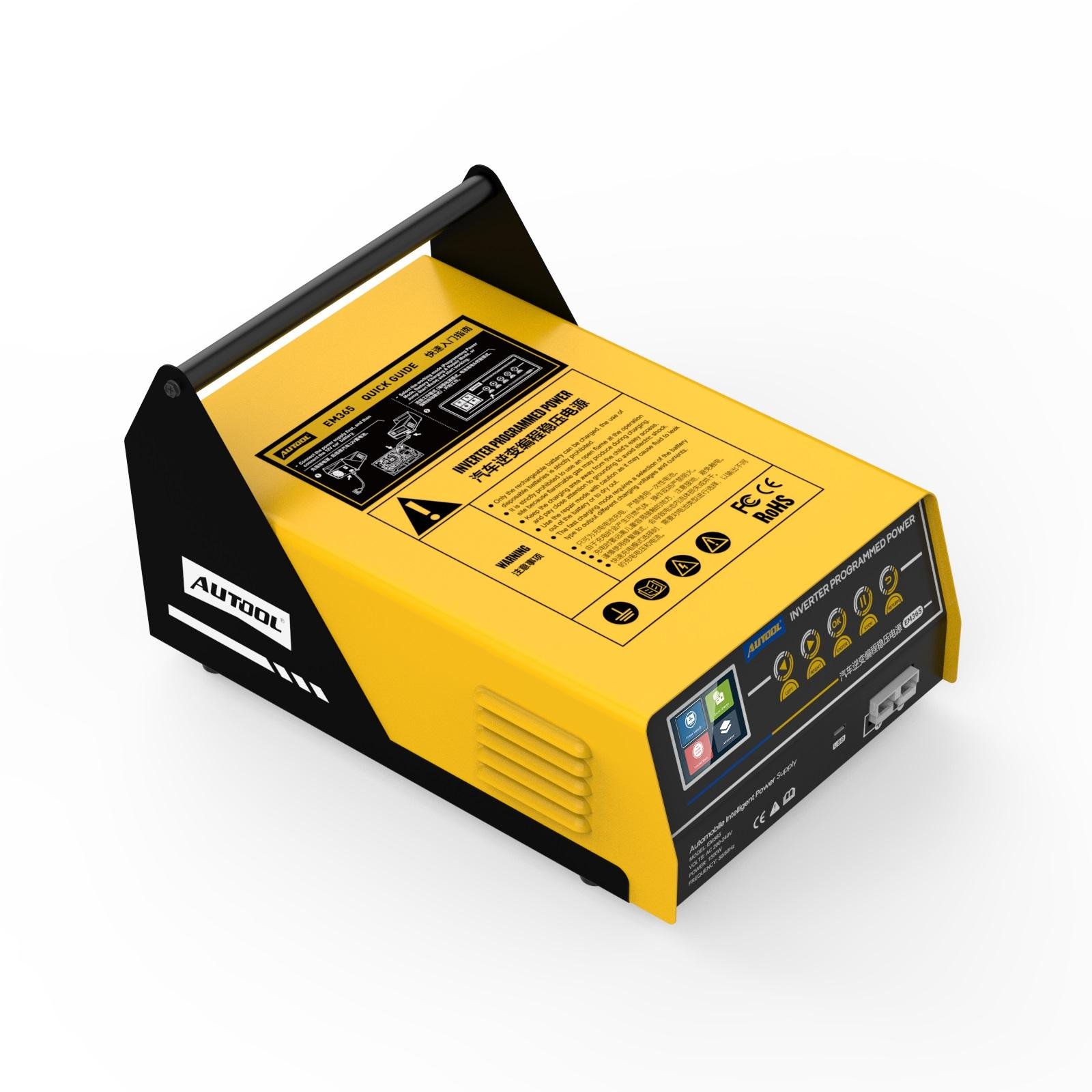 AUTOOL EM365 Portable Jump Starter Inverter Battery Charger Booster Programming Fast Charging DC Power Battery Tester