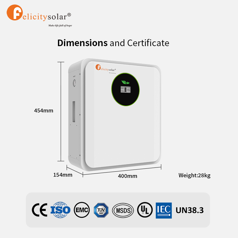 2.56Kwh lithuim ion battery solar battery tester lifepo4batterier battery au lithium felicity