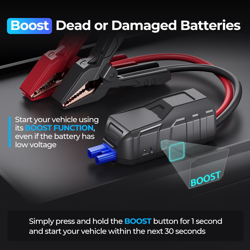TOPDON AU USA EU UK Stock V2200Plus 2200A 12V Emergency Portable Truck Car Booster 2-in-1 Battery Tester Jump Starter Power Bank