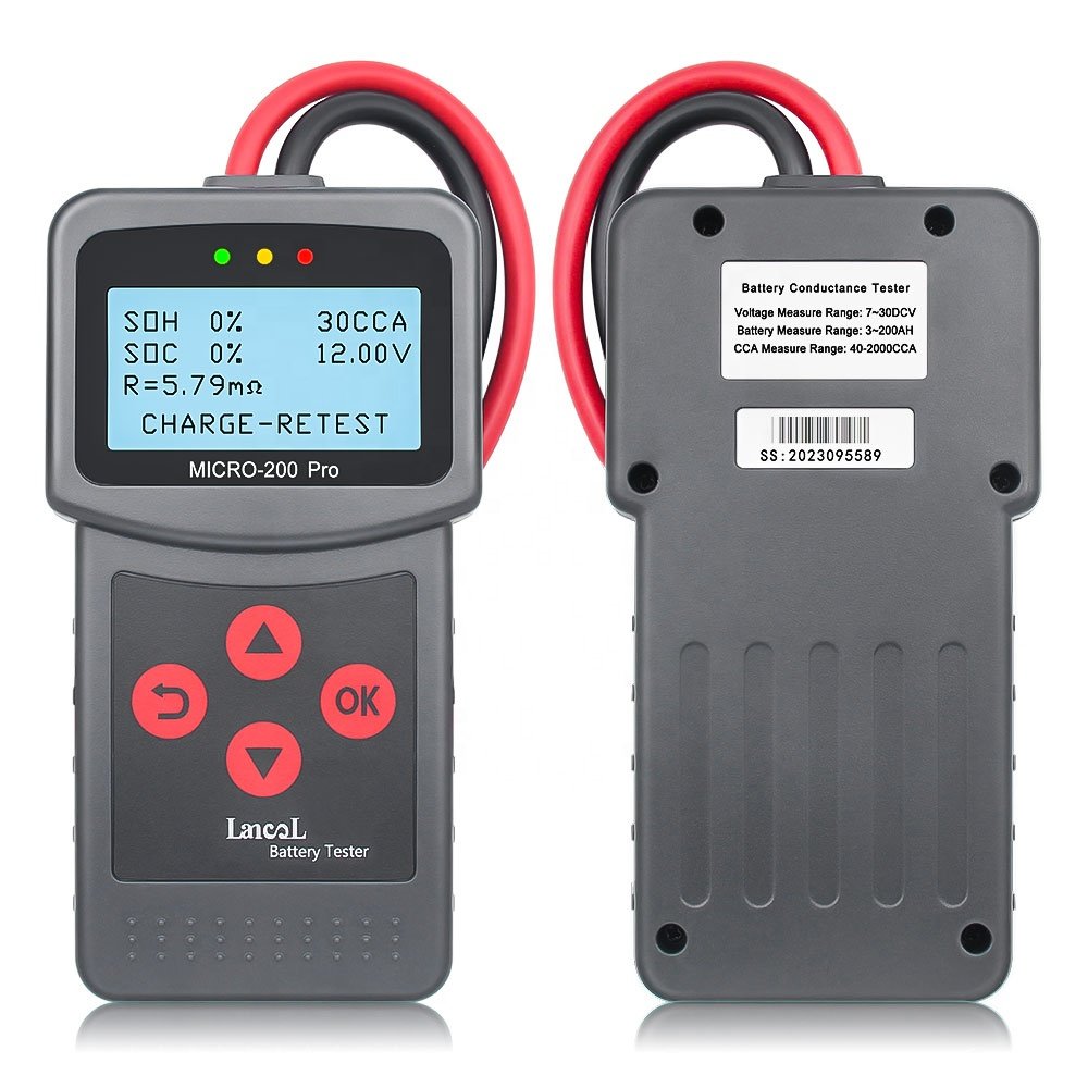 12V Battery Tester LansL MICRO-200 Pro 12V 24V Car Battery Tester Automobible Battery Voltage Tester