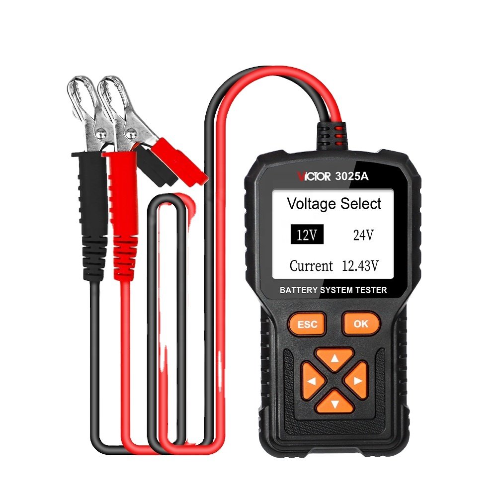 3025A INTELLIGENT BATTERY TESTER Performance testing applicable to 12 volt and 24 volt lead-acid batteries tester