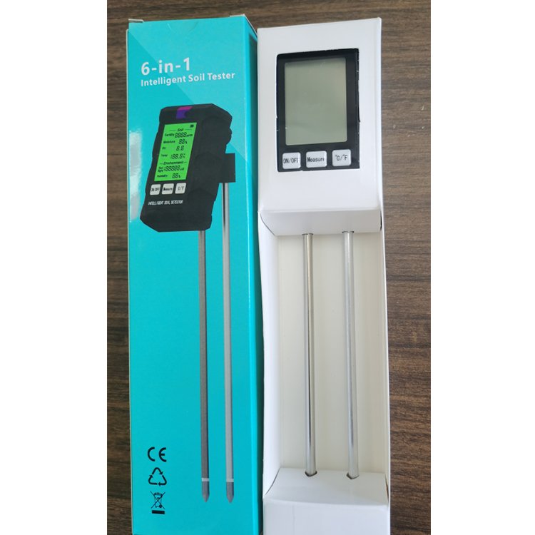 Newest 6-in-1 Soil Detector Digital Soil Moisture Tester Meter Fertility PH Soil Testing Tool for Garden Agriculture Plant