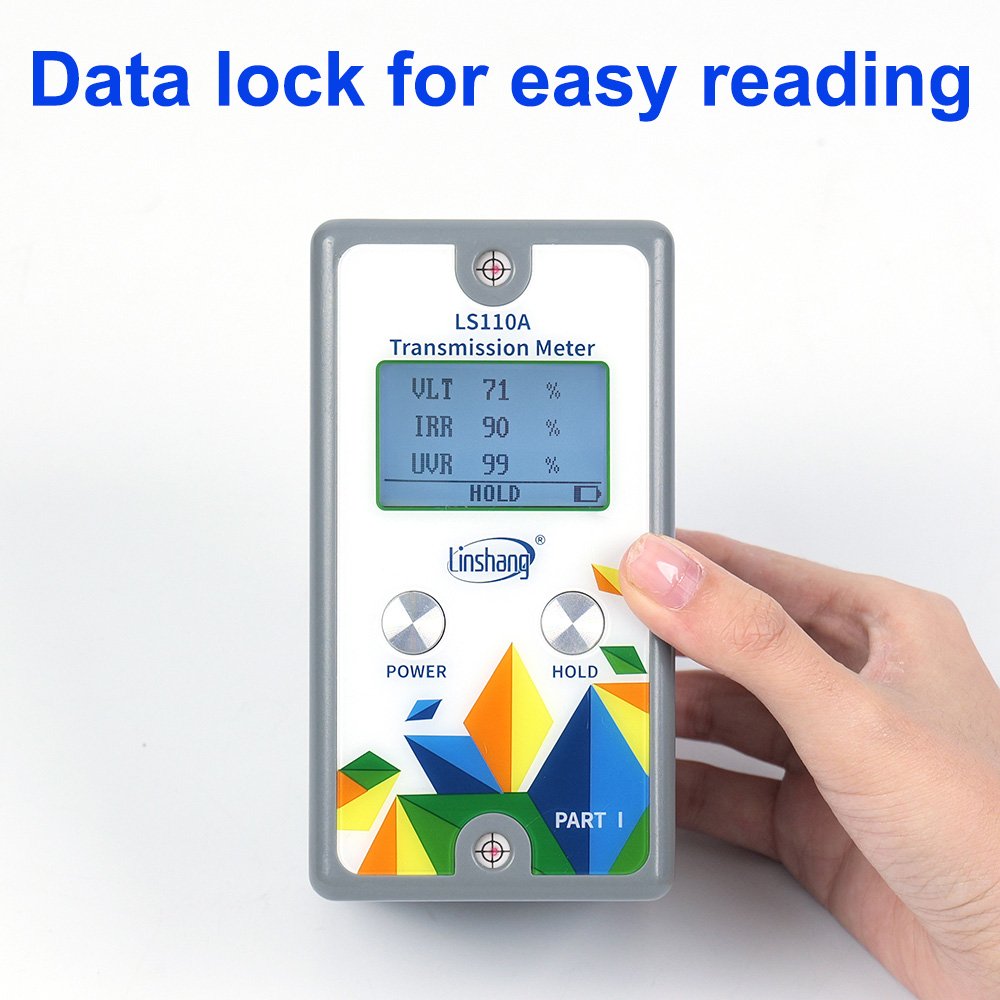 RTS LS110A Window Tint Tester 940nm IR 365nm UV Rejection Rate VLT Solar Film Transmission Window Tint Meter