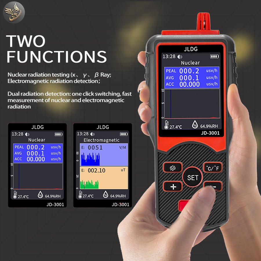 Portable JD-3001 Geiger counter for testers radiation measurement in electromagnetic environments