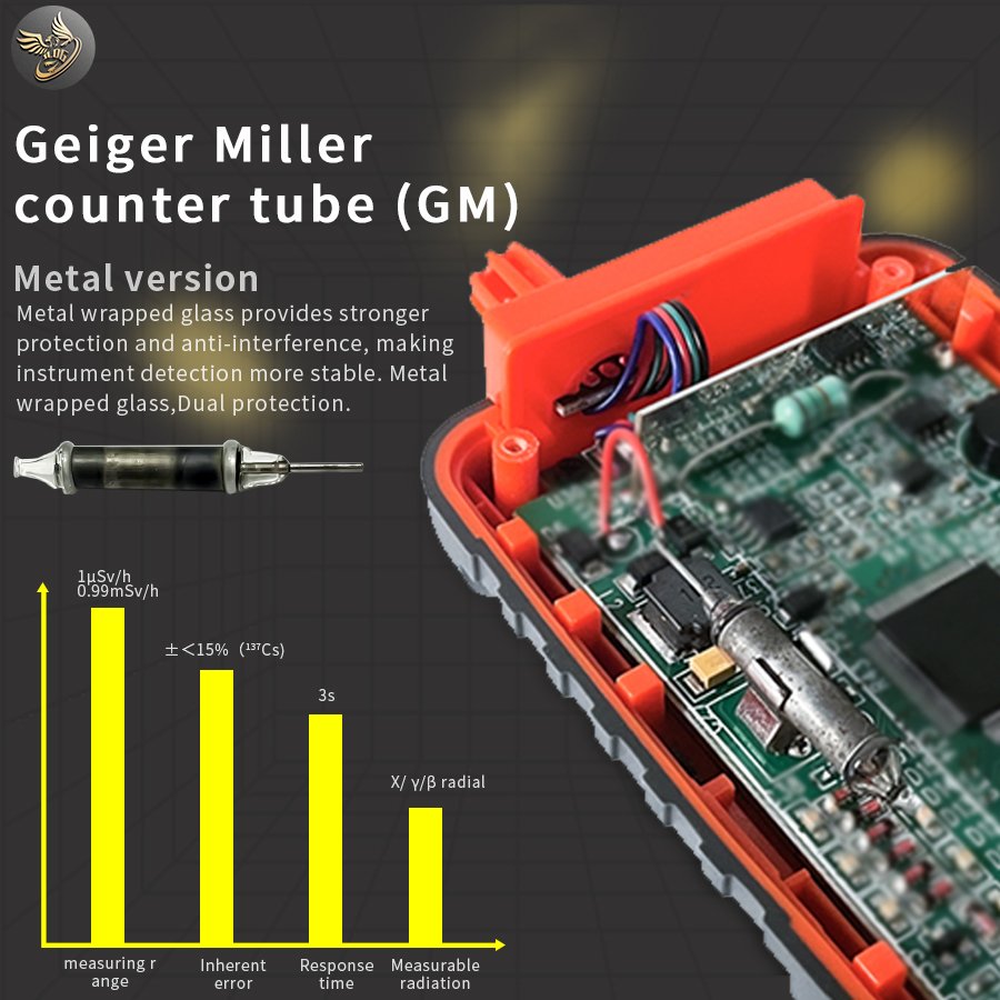 Portable JD-3001 Geiger counter for testers radiation measurement in electromagnetic environments