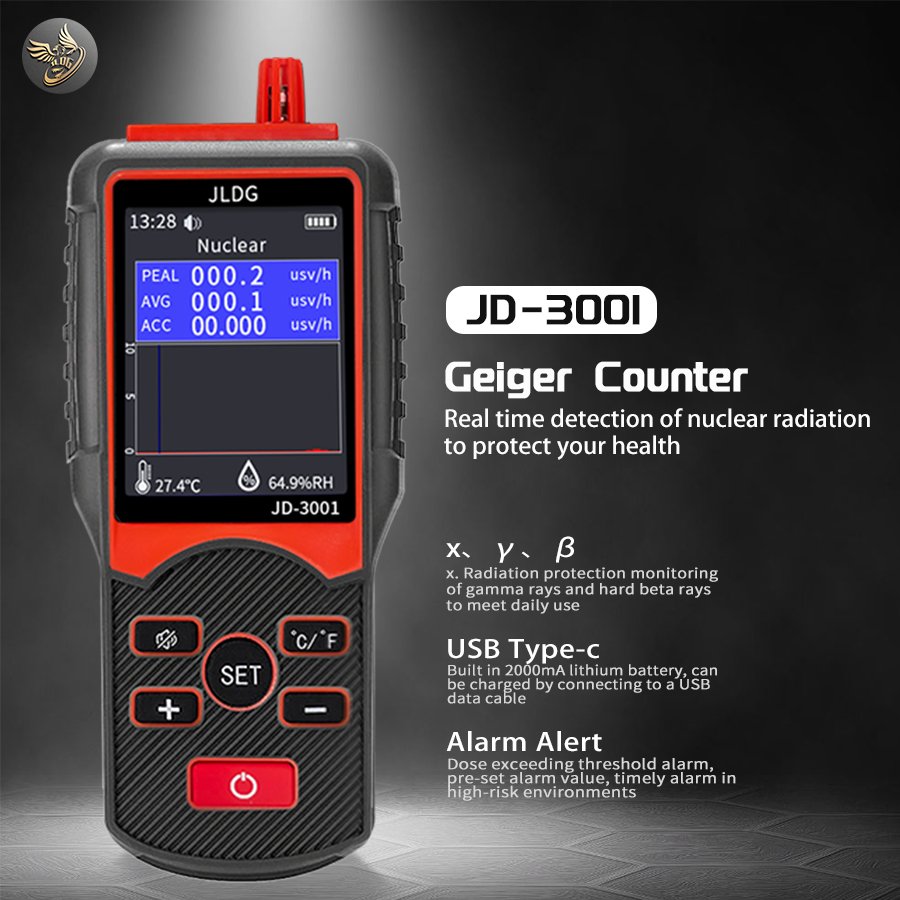 Portable JD-3001 Geiger counter for testers radiation measurement in electromagnetic environments
