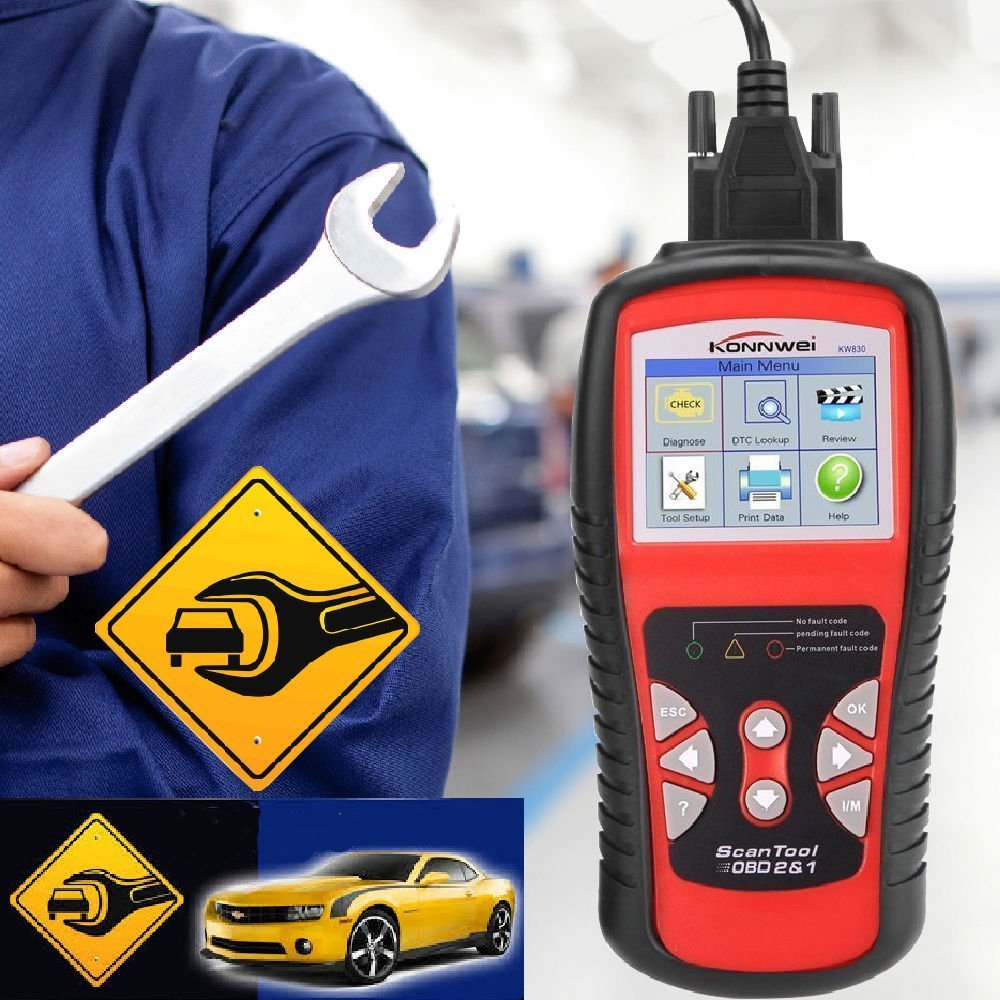 KW830 ODB II Car Scanner Universal Diagnostic Tool OBD Auto Engine Fault Check EOBD Error OBD2 Code Reader Diesel Battery Tester