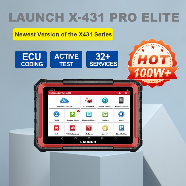 2024 New Arrival LAUNCH X431 PRO ELITE Car Diagnostic Tools CANFD DOIP All System OBD2 Scanner