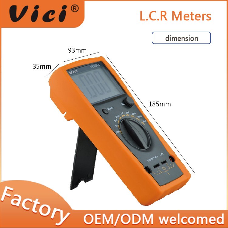 Vicimeter Palm Capacitance Meter 0.1pF - 200000uF Digital Capacitor Tester VC6013A with Low Power Consumption