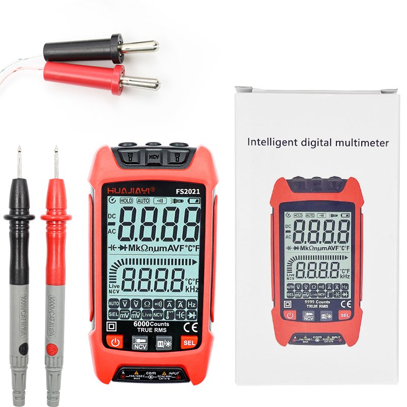 Large Screen LCD Backlight Display Smart Digital Multimeter AC DC Voltage Currrent Resistance Multimeter Tester