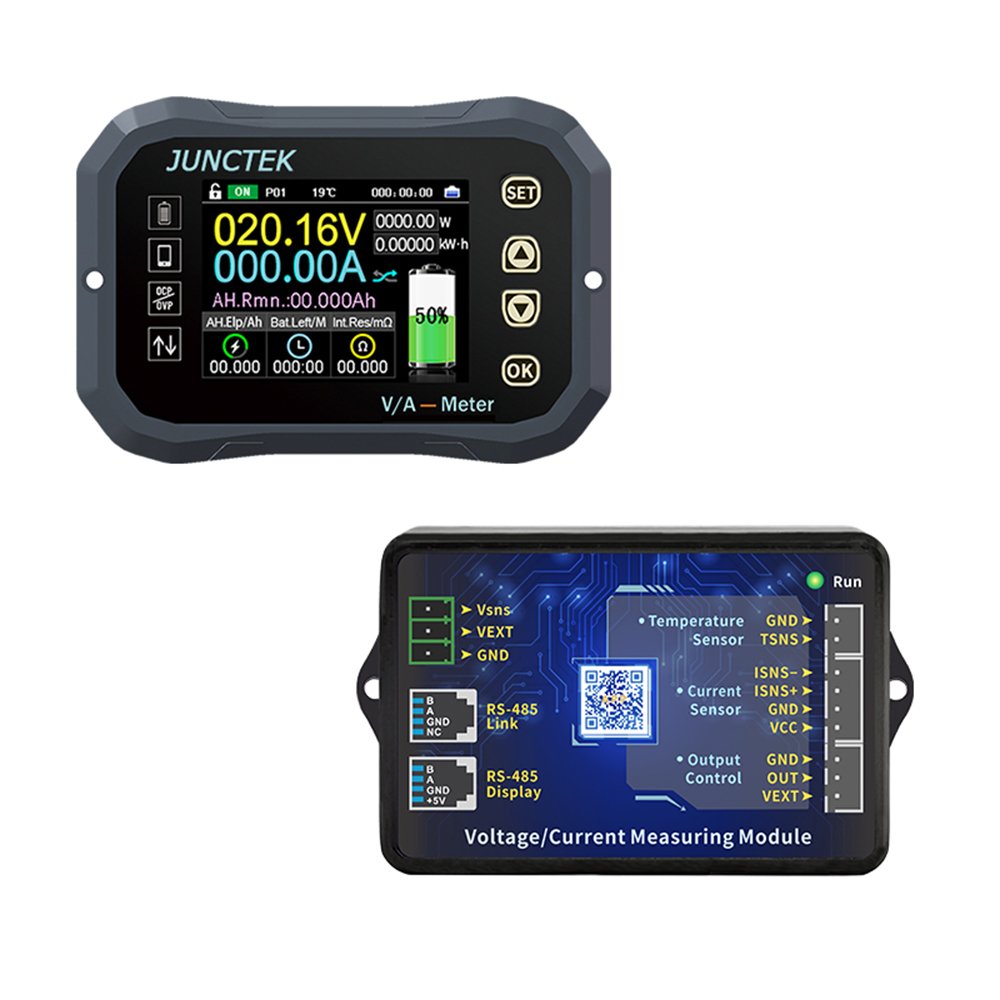 KG-140F Bluetooth Battery Monitor 0-120V 400A Battery Tester Voltage Current VA Battery Coulomb Meter Capacity Indicator