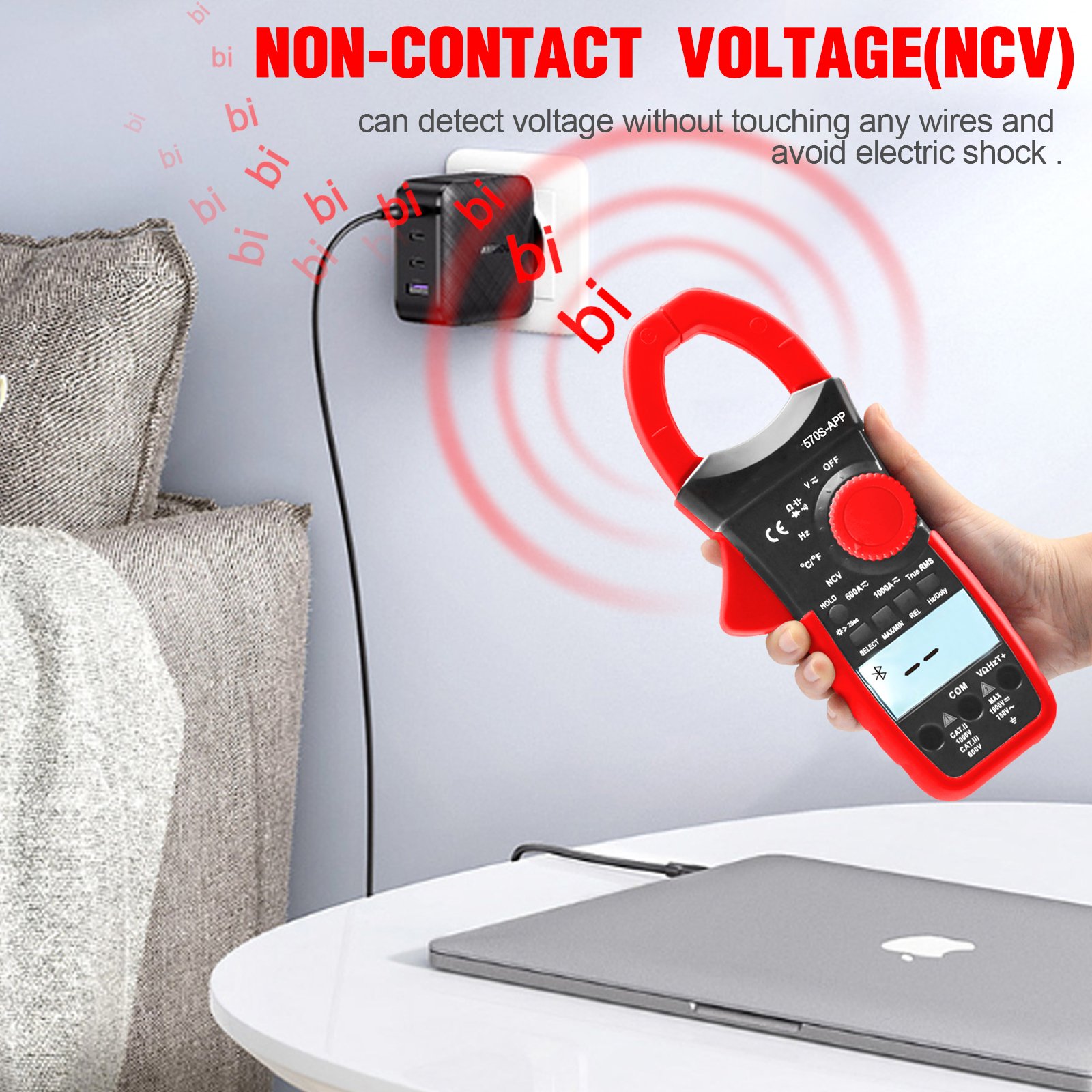 HoldPeak HP -570S-APP Portable 6000 Count Clamp Multimeter with App for Mobile Phones clamp meter ac dc digital