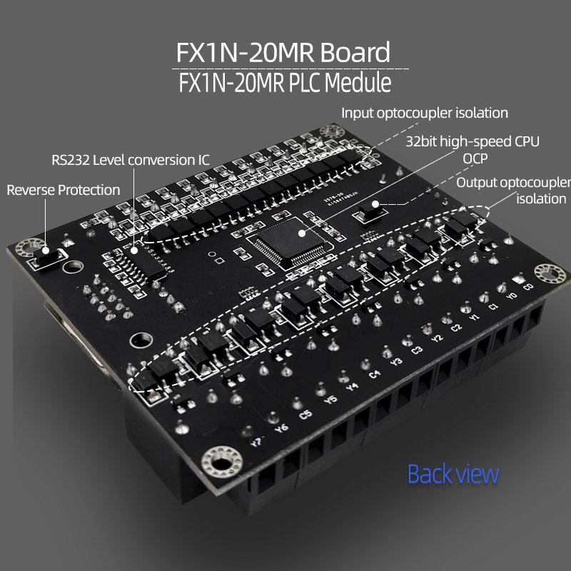 FX1N-20MR FX1N-20MT PLC Industrial Control Board 12 Input 8 Output Programmable Module PLC PAC control device