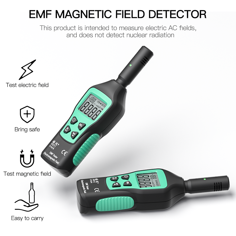 EMF Tester FY876 Handheld EMF Meter Electromagnetic Radiation Detector Monitor Household High Precision Wave Radiation Tester