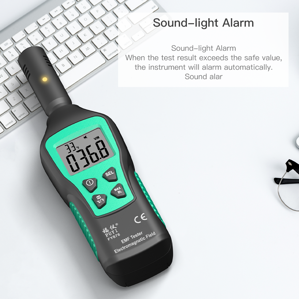 EMF Tester FY876 Handheld EMF Meter Electromagnetic Radiation Detector Monitor Household High Precision Wave Radiation Tester