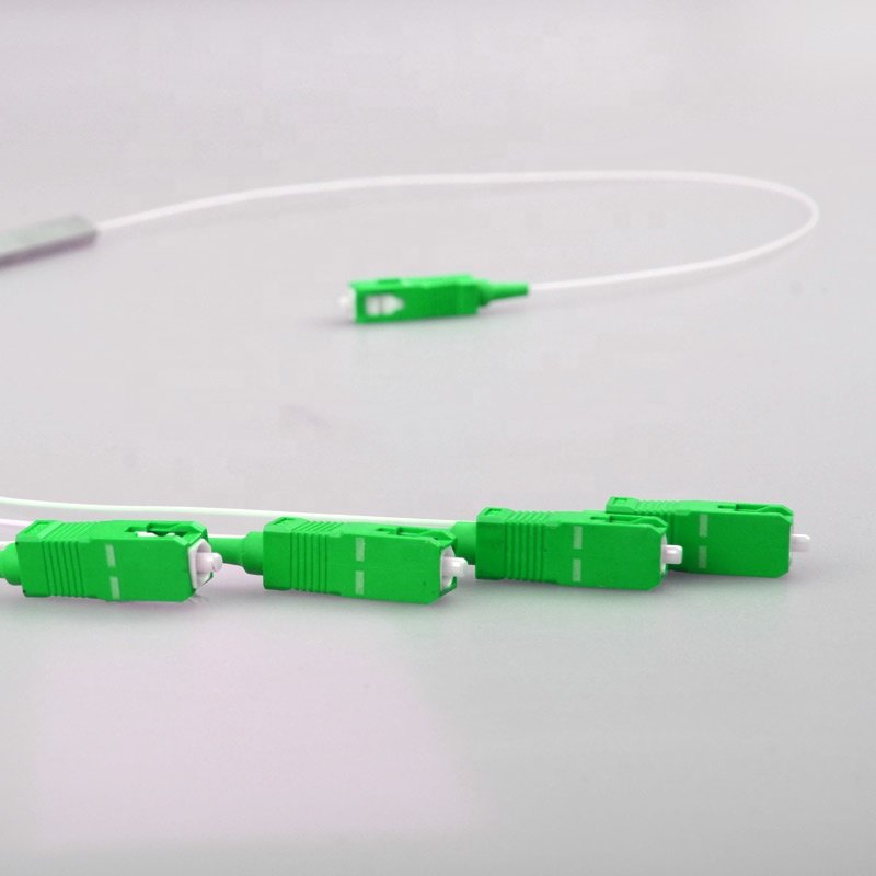 1x4 SC Apc block less 1:4 mini PLC optical splitter plc optic sc Apc plc 1x4 splitter box Total length 1.5m Pigrail type
