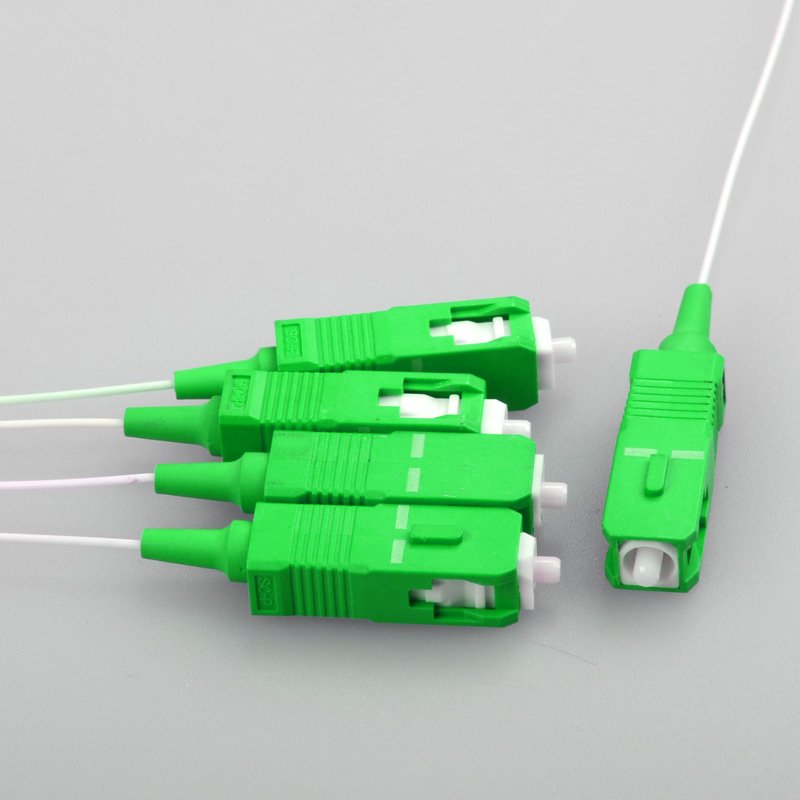 1x4 SC Apc block less 1:4 mini PLC optical splitter plc optic sc Apc plc 1x4 splitter box Total length 1.5m Pigrail type