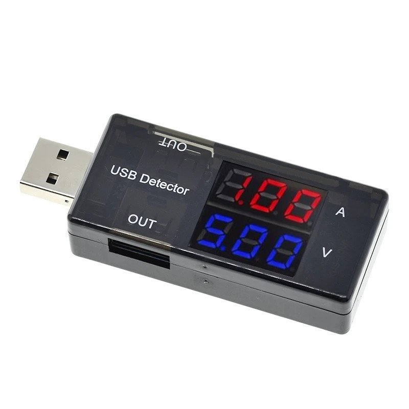 Dual Digital USB Current Voltage 3-9V 0-5A Charging Tester Battery Voltmeter Ammeter Charger Mobile Power Detector