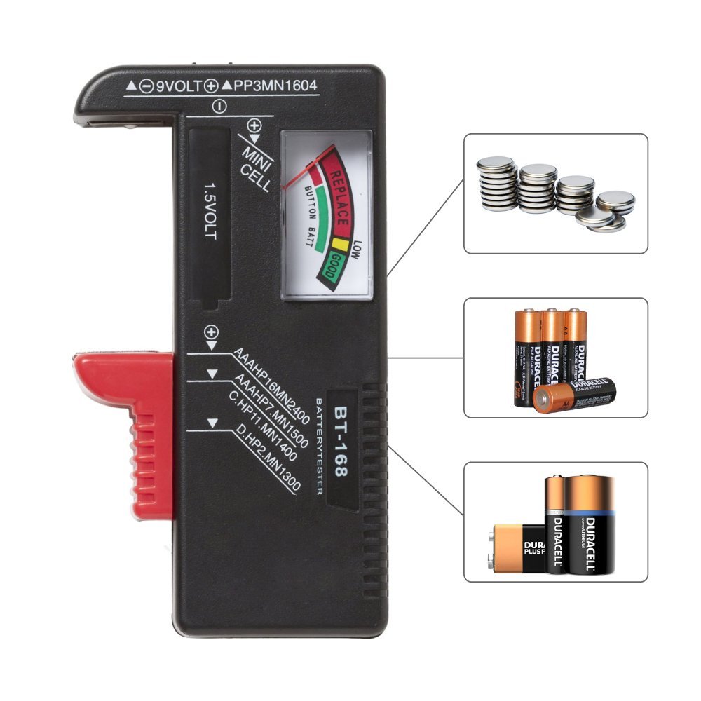 BT-168D Digital Battery Tester 9V/1.5V/AA/AAA Battery Capacity Tester Button Cell Volt Checker Universal Battery Tester BT-168